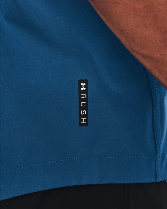 Men's UA RUSH™ Woven Hooded Vest, Blue, pdpMainDesktop image number 3